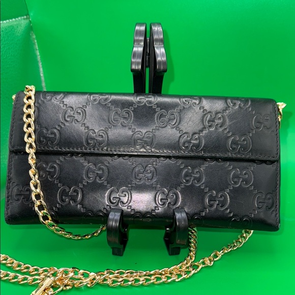 Gucci Sima Black and Gold Wallet with Heart Embellishment - Picture 6 of 13